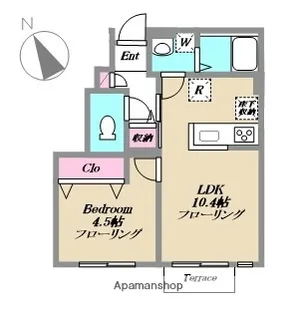 OM.BRAGE【102号室】の間取り