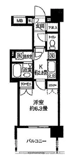 ライオンズシティ白金高輪【6階】の間取り