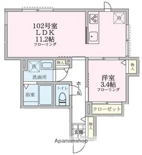 ビアンカ西麻布【1階】の間取り