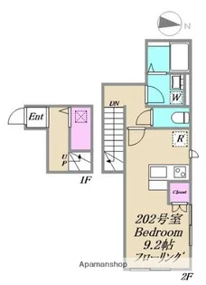ベルリード関原【2階】の間取り