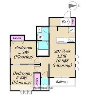 LITTLE FOREST KAMIKITAZAWA【2階】の間取り
