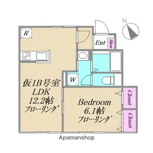 J・URBAN赤塚【仮)1B号室】の間取り