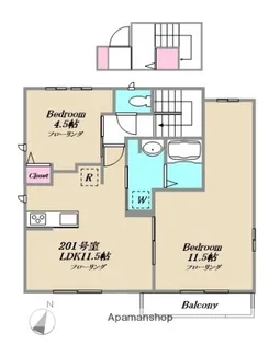 アンソレイユ鷺沼A・B棟【2階】の間取り