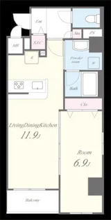 ヒューゲル本郷【8階】の間取り