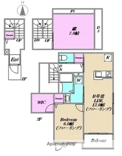 ローズ コート【B号室】の間取り