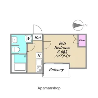 アーバンリーフ小岩【1B号室】の間取り