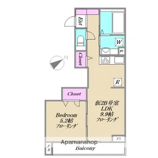 仮称)XEVO西荻窪【2B号室】の間取り