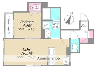 イーリス西大井【1階】の間取り
