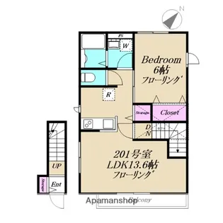 ROSENHEIM【201号室】の間取り