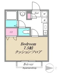 アミューズ・南馬込【202号室】の間取り