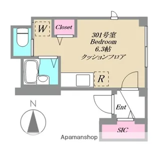 BRUN【301号室】の間取り