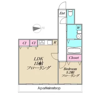 シティコート・フドウ中山【4階】の間取り