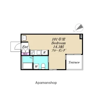 GLOSS TERRACE【101号室】の間取り