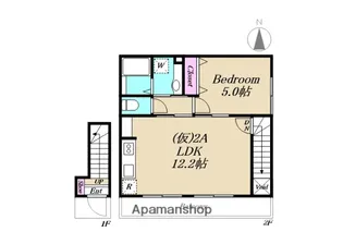 仮)XEVO J【2A号室】の間取り