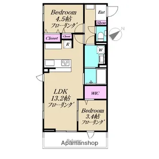 仮称メゾンTSUKUI【仮2F号室】の間取り
