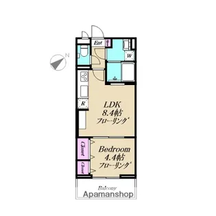 仮称メゾンTSUKUI【仮1E号室】の間取り