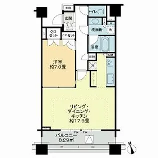 麻布市兵衛町ホームズ【12階】の間取り