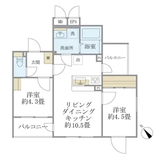 EXAM AKASAKA【4階】の間取り