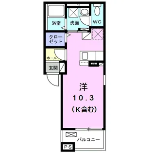 グランディフロラ【3階】の間取り