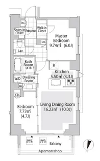 パークフラッツ渋谷神山町 (旧アクシルコート渋谷神山町【6階】の間取り