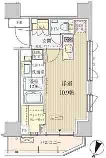 東京都港区赤坂3丁目【マンション】の間取り