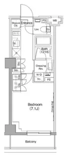 ザ・パークハビオ神泉【4階】の間取り