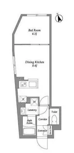 グローリオシェルト四谷坂町【3階】の間取り