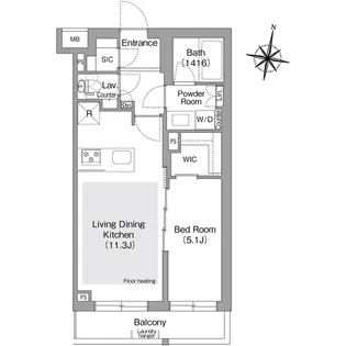コンフォリア・リヴ東中野【2階】の間取り
