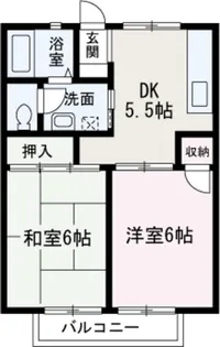 セジュール加山A棟【202号室】の間取り
