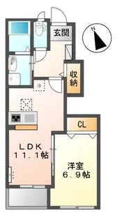 ヒルクレスト サンワ【1階】の間取り