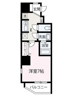 1Kの間取り画像