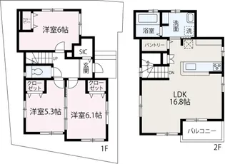 東京都板橋区成増1丁目【一戸建】の間取り