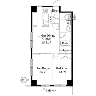 グリーンビュー江古田【1階】の間取り