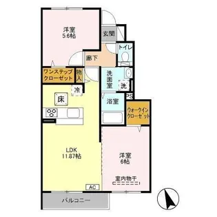 ローズコート・H C棟【1階】の間取り