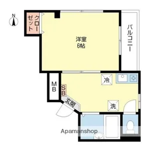 ネオ・クリスタルビル・ネジメ【4階】の間取り