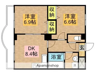 ジェイ・ジルーB【2階】の間取り