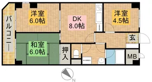 ウエルストンハイツ【202号室】の間取り