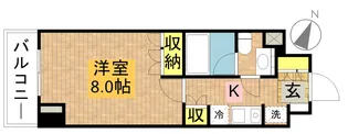 エスティメゾン赤羽【8階】の間取り