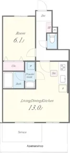 ヴィラージュ志伊Ⅲ【1階】の間取り