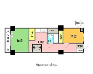 川口第2永谷マンション【6階】の間取り