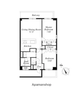 ザ タバタ ハウス【2階】の間取り