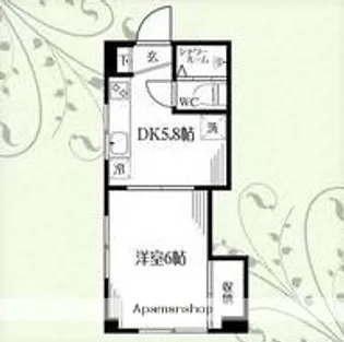 コーポウイング【1階】の間取り