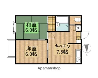 シャンティーハイツ【1階】の間取り