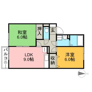 ガーデニア【2階】の間取り