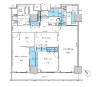パークアクシス滝野川ラ ブリーズ【15階】の間取り