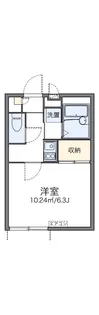 レオパレスカーサ ソレアード【1階】の間取り