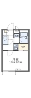 レオパレスカーサ ソレアード【1階】の間取り