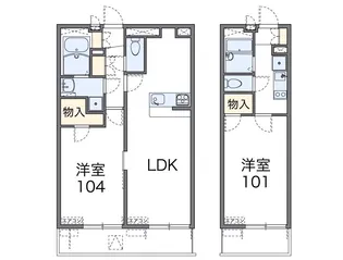 レオパレスカルモⅡ【2階】の間取り