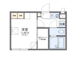 レオパレスYAM【1階】の間取り
