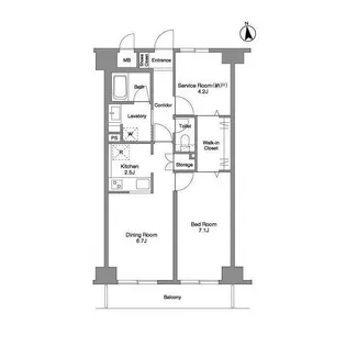 コンフォリア赤羽岩淵【704号室】の間取り